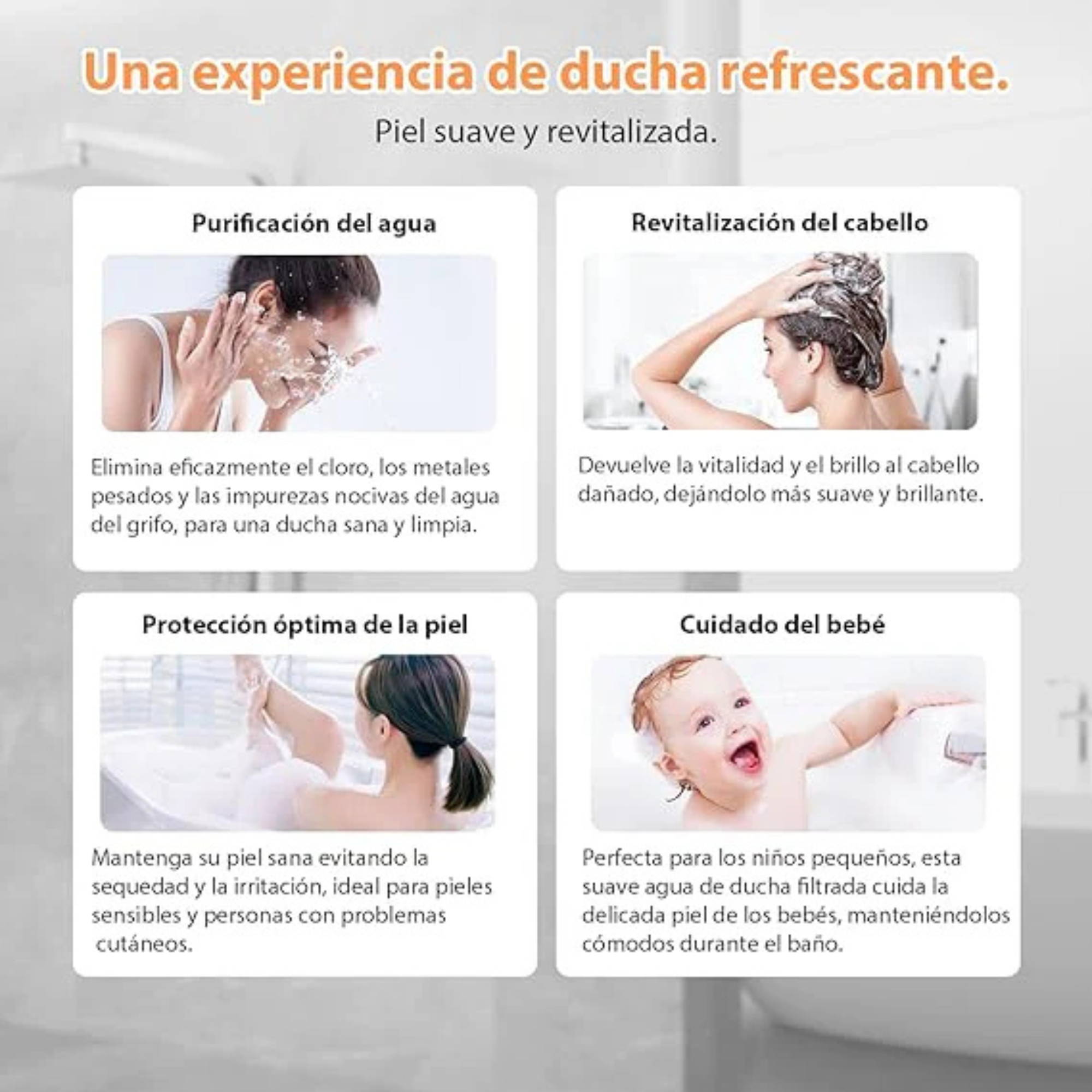 Ducha de Alta Presión con Filtro (3 Filtros ¡GRATIS!)